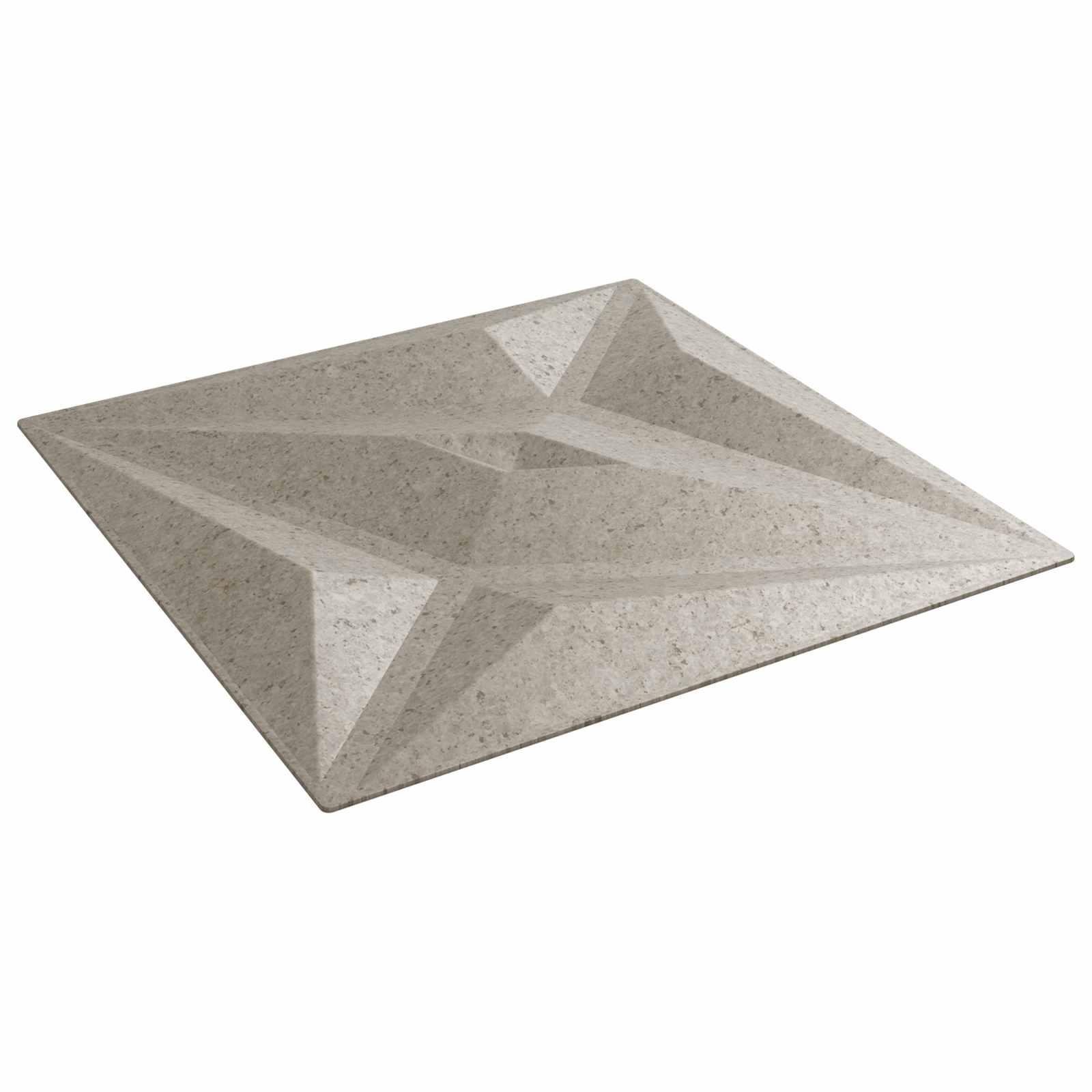 Vægpaneler Stjerne 48 stk Star Beton 50 x 50 cm XPS Skum