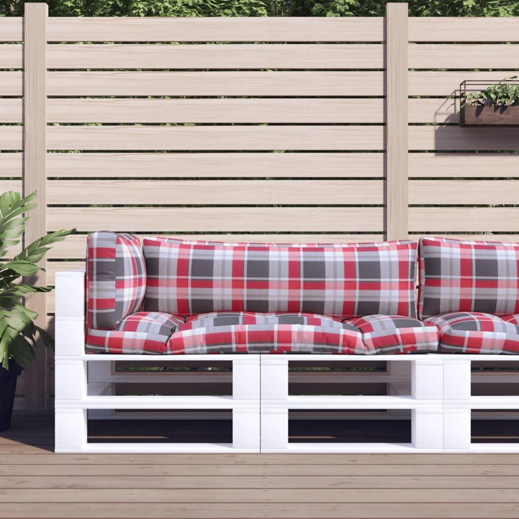 Pallehynder 3 stk. stof rødternet