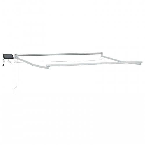 Manuel udtrækkelig markise med LED Grøn og Hvid 2,5 x 2 m