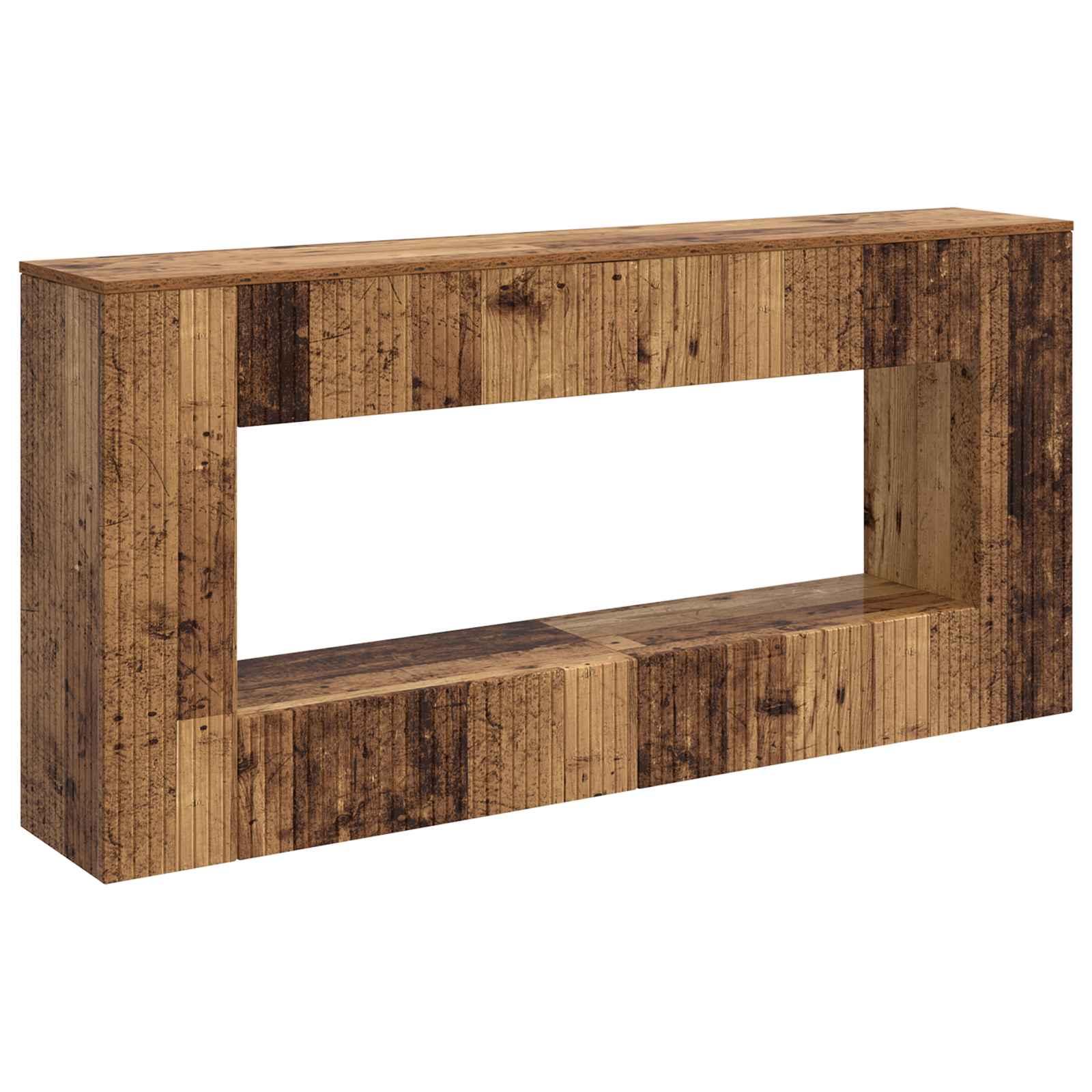Konsolbord Stribet Gammelt træ 155 x 29 x 74 cm Konstrueret træ