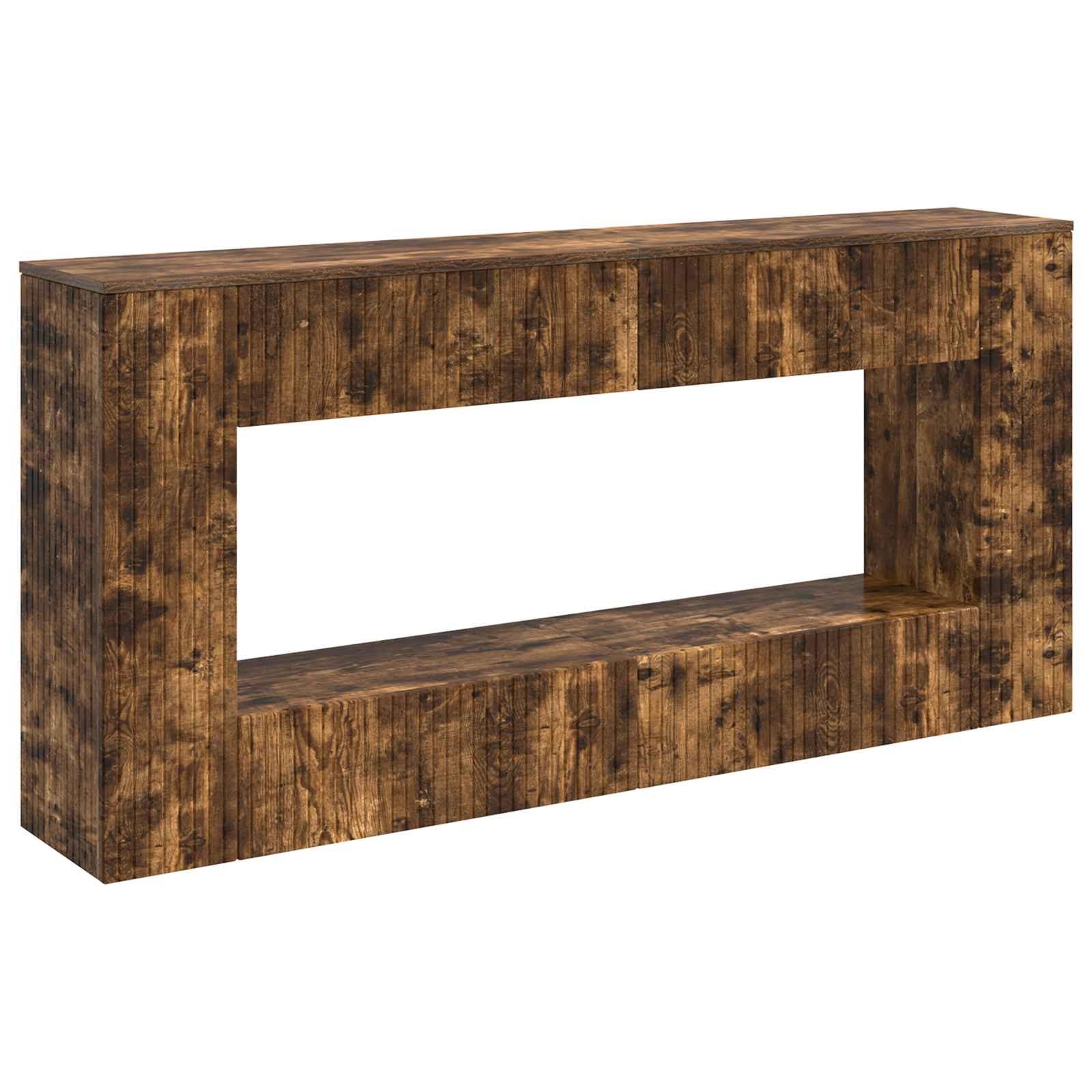 Konsolbord Stribet Røget Eg 155 x 29 x 74 cm Konstrueret træ