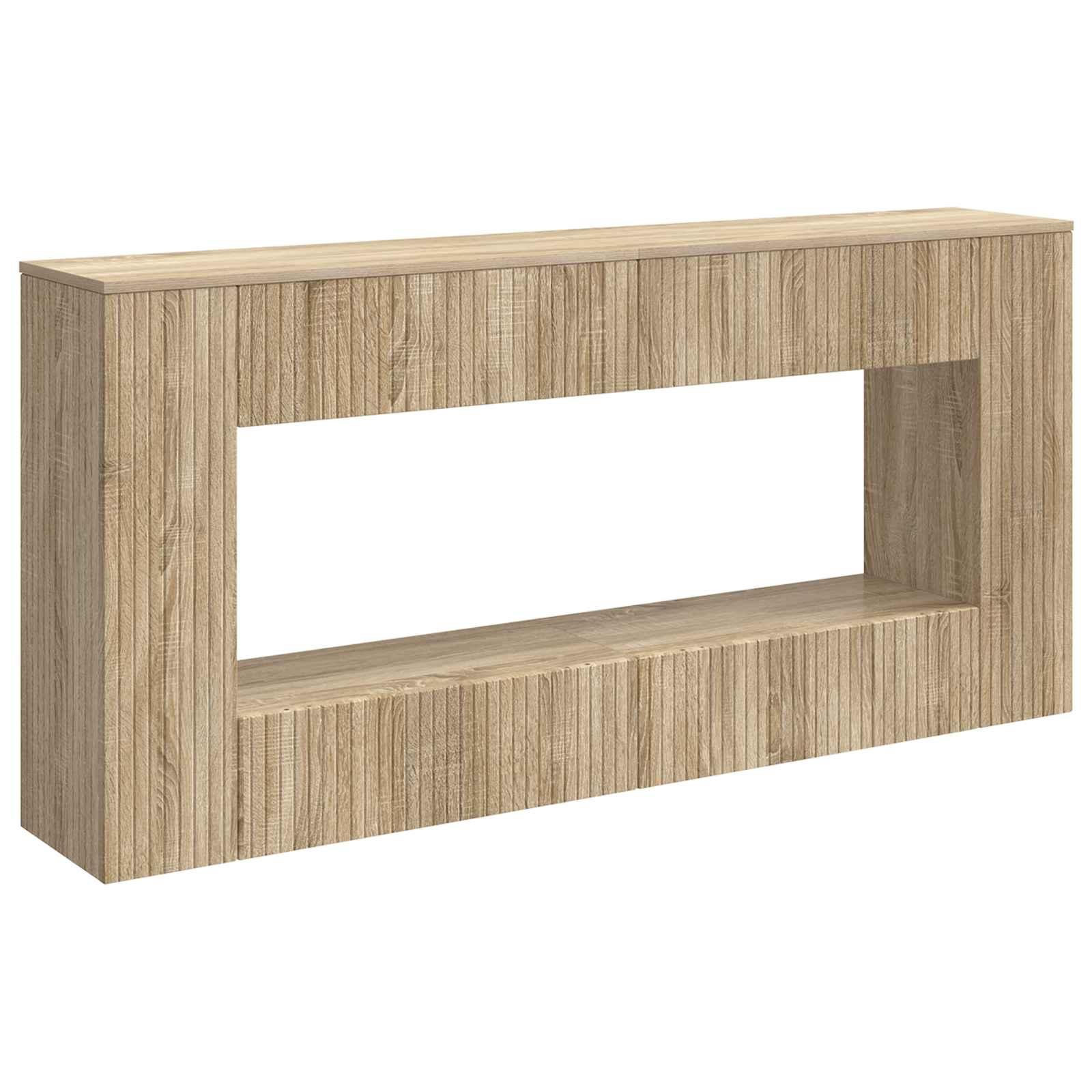 Konsolbord Stribet Sonoma eg 155 x 29 x 74 cm Konstrueret træ
