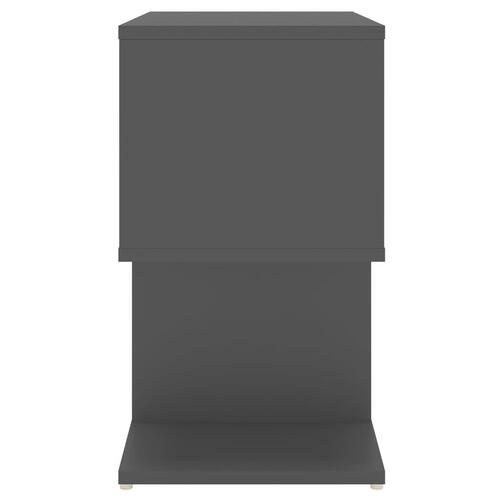 Sengeskabe 2 stk. 50x30x51,5 cm spånplade grå