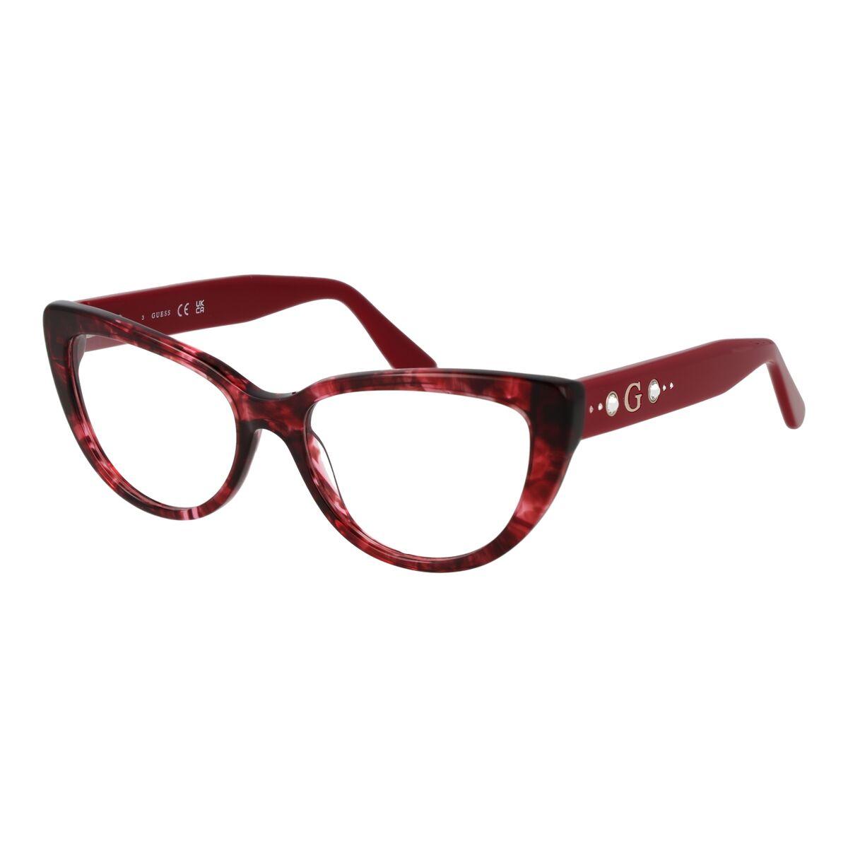 Guess GU50175 52068 brillestel - dame cat-eye, rød