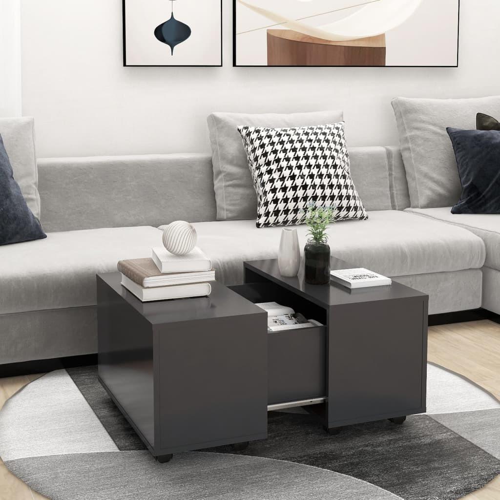 Sofabord 60x60x38 cm spånplade grå