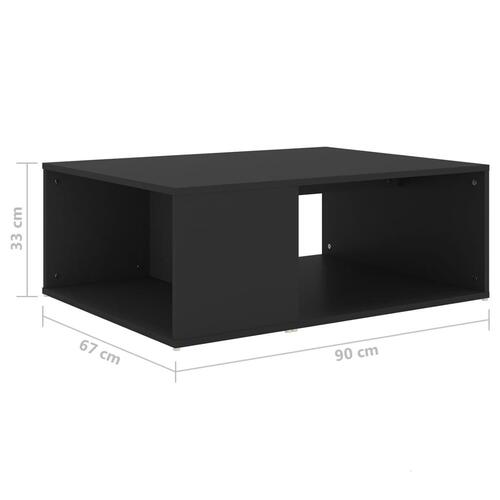 Sofabord 90x67x33 cm konstrueret træ sort