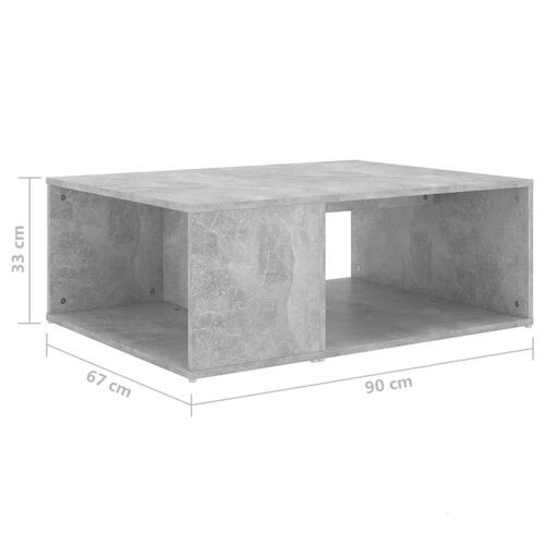 Sofabord 90x67x33 cm konstrueret træ betongrå