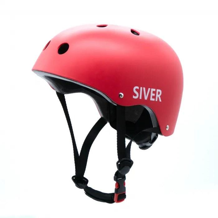 Motus Siver cykelhjelm til børn - str. M (55-57 cm), rød, mat