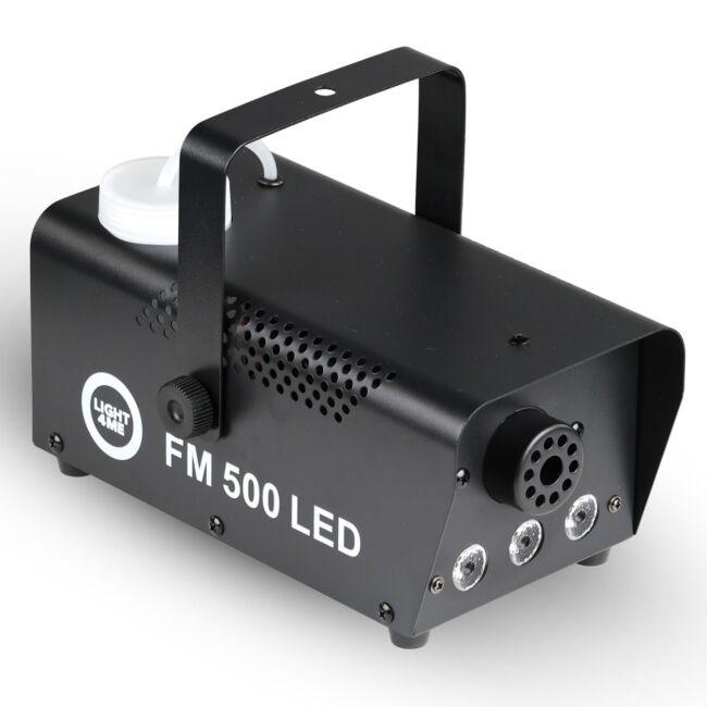 LIGHT4ME FM 500 LED V2 - 500W smoke/fog machine with 3x1W RGB lighting effect