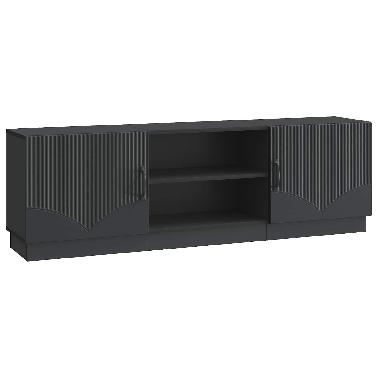 TV-skab Sort 150 x 31 x 47 cm Konstrueret træ