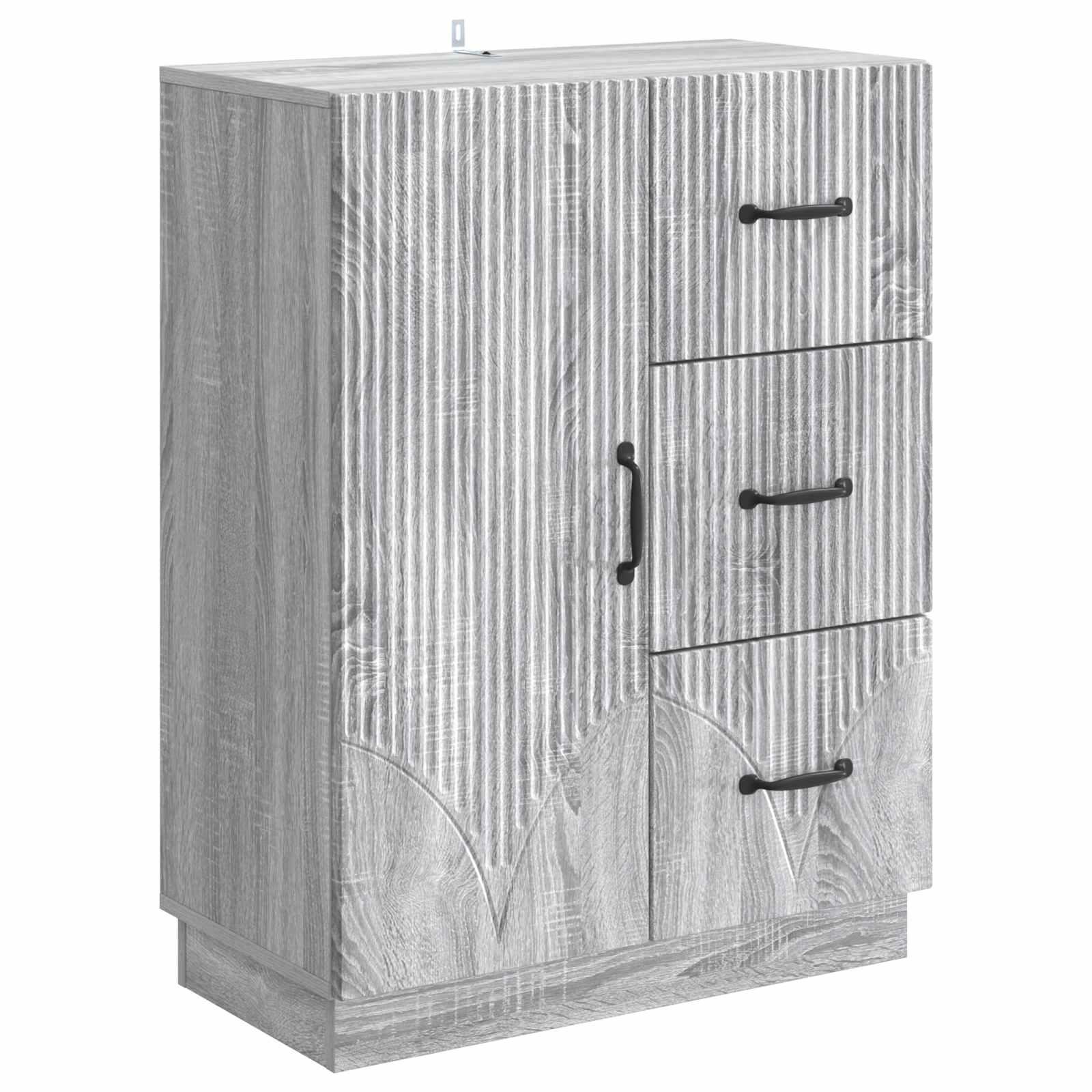 Sidebord Grå sonoma-eg 66 x 34,5 x 87 cm Konstrueret træ