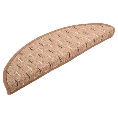 Trappemåtter 15 stk. 56x17x3 cm brun