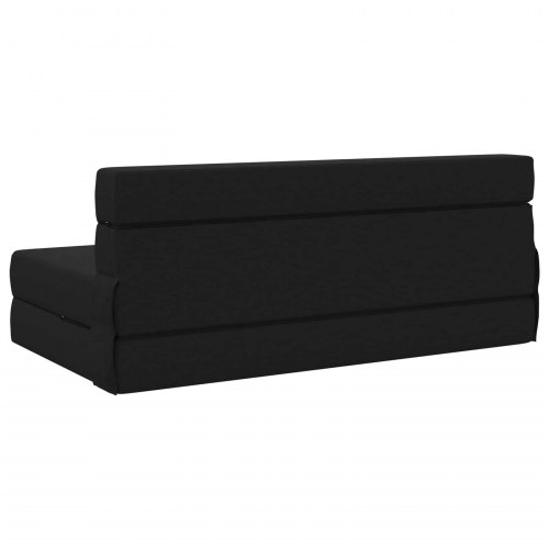 Foldbar sovesofa - sort, 152 x 86,5 x 60 cm