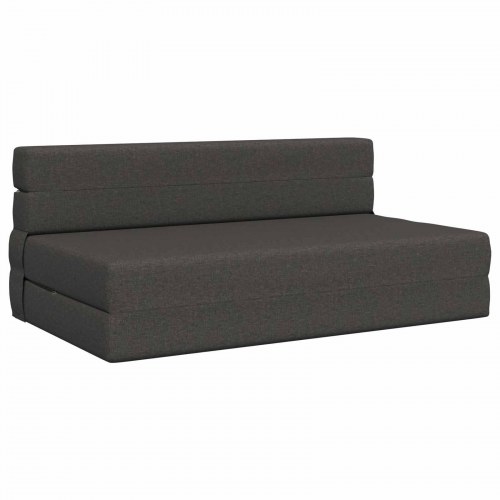 Foldesofa seng Mørkegrå 203 x 152 x 15 cm Stof