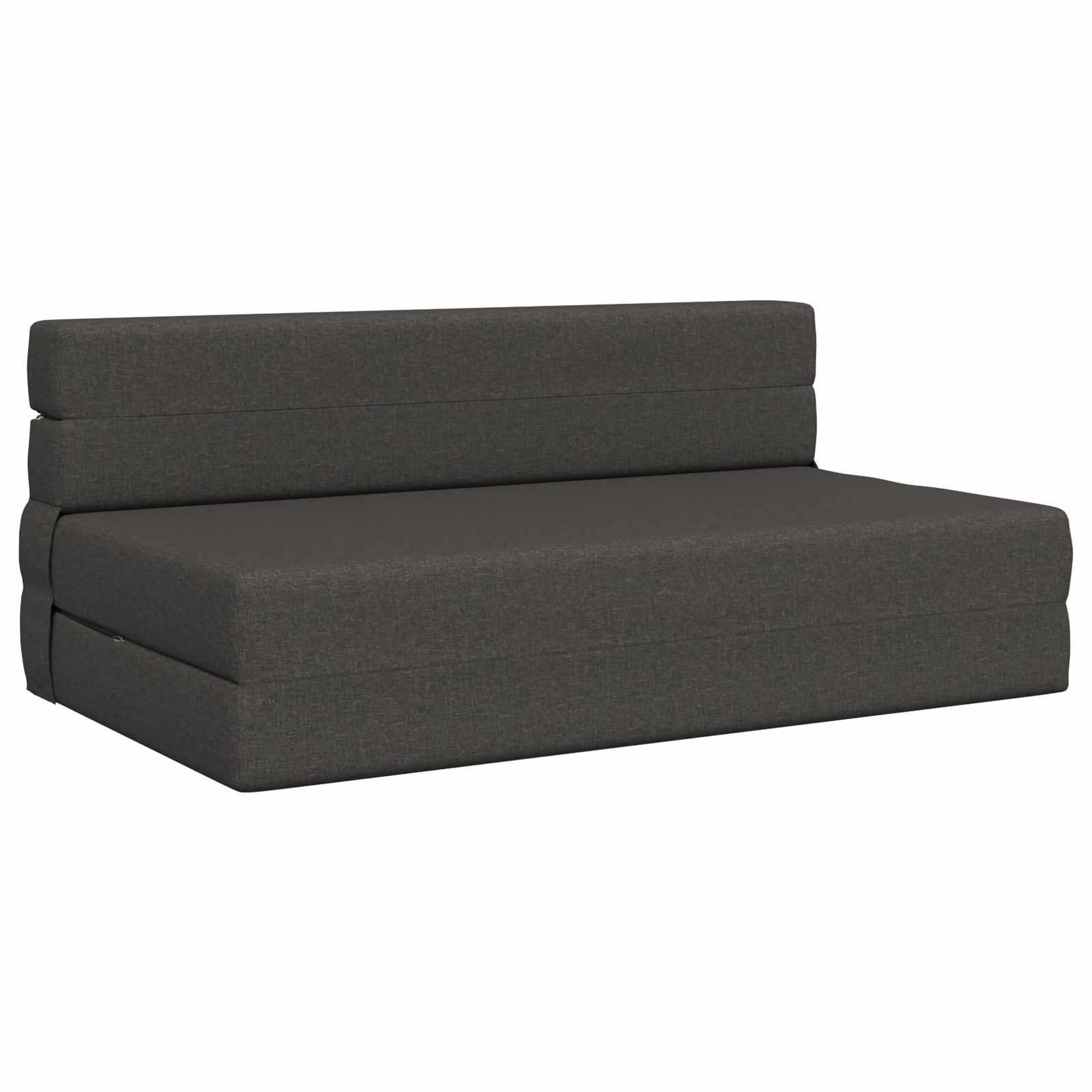 Foldesofa seng Mørkegrå 203 x 152 x 15 cm Stof