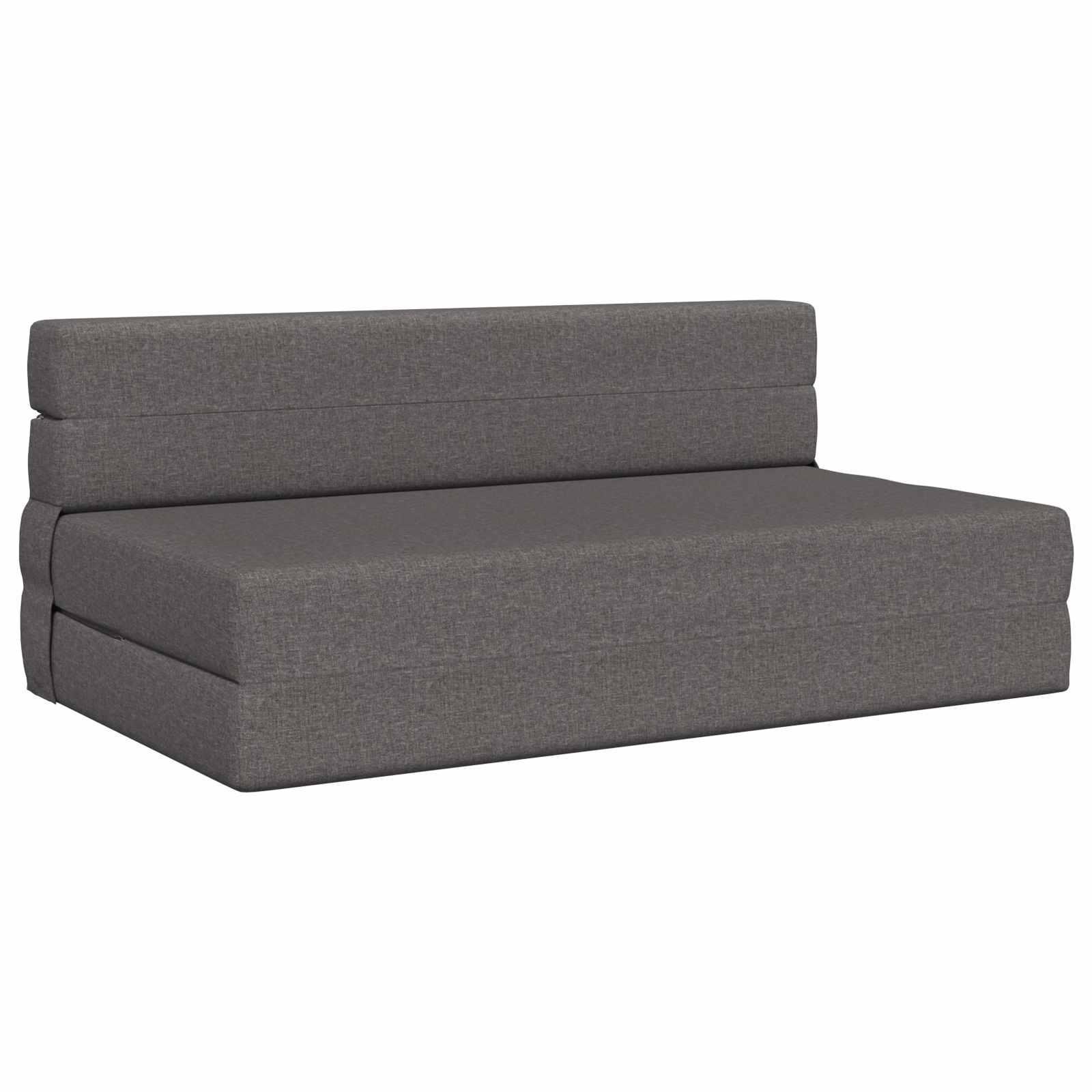 Foldesofa seng Lysegrå 203 x 152 x 15 cm Stof