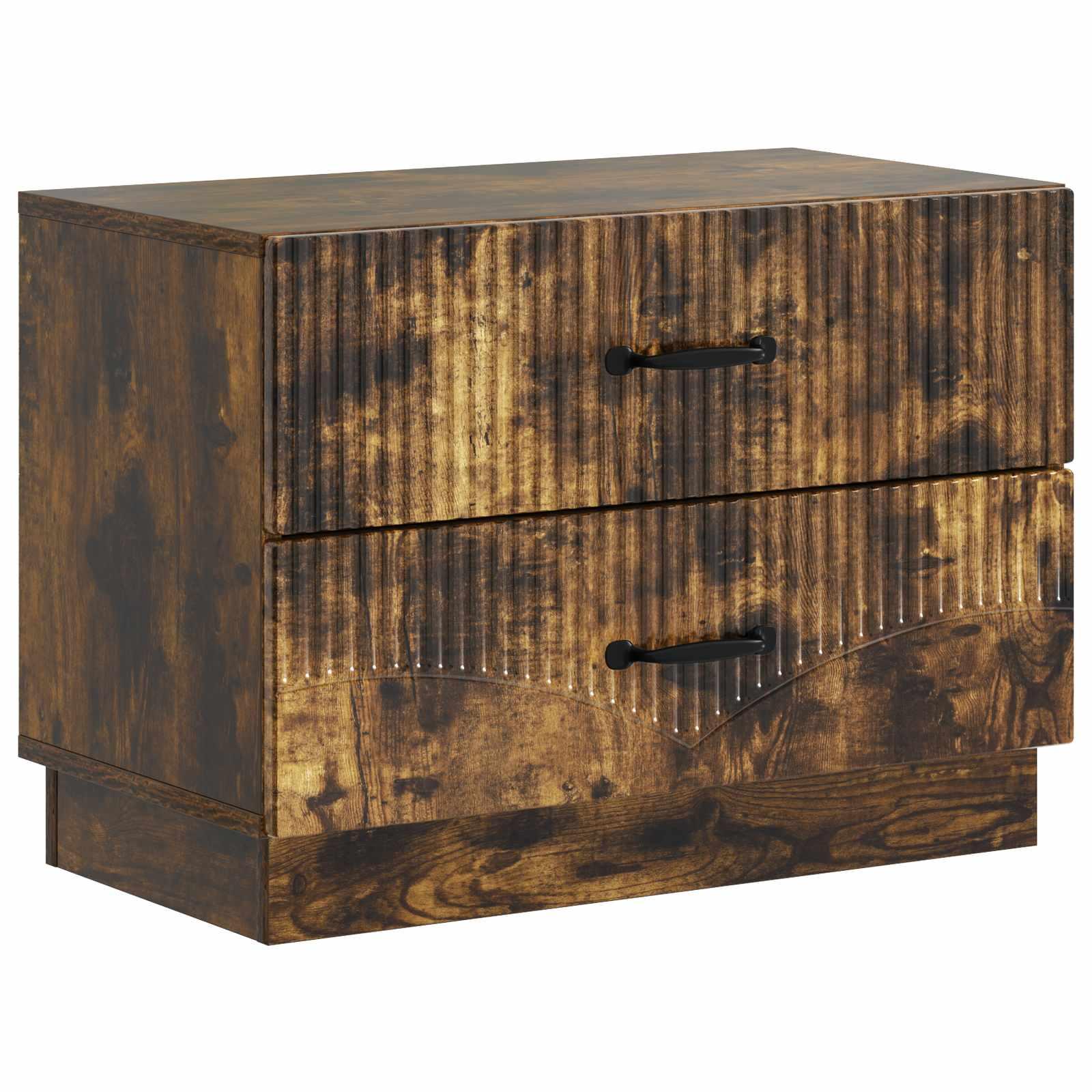 Natskab med skuffe Røget eg 62 x 34,5 x 44,5 cm Konstrueret træ