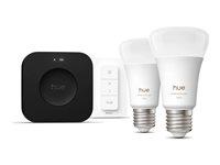 Philips Hue White and Color Ambiance Starter Kit Pro - E27 LED-pærer 8,1 W, 1.100 lm, 1.000-20.000 K (2-pak) billede