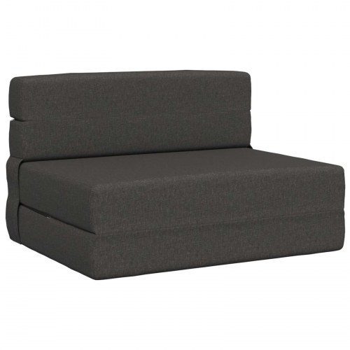 Foldesofa seng Mørkegrå 190 x 70 x 15 cm Stof