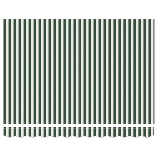 Manuel Udtrækkelig Markise Grøn og Hvid 3 x 2,5 m