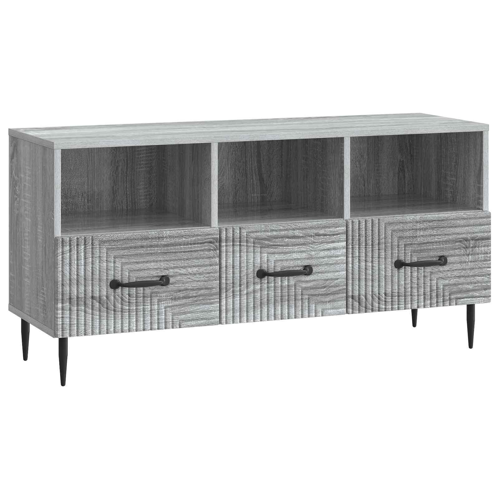 Tv-skab Med Skuffe 102 X 34,5 X 50 Cm Konstrueret Træ - Grå sonoma-eg