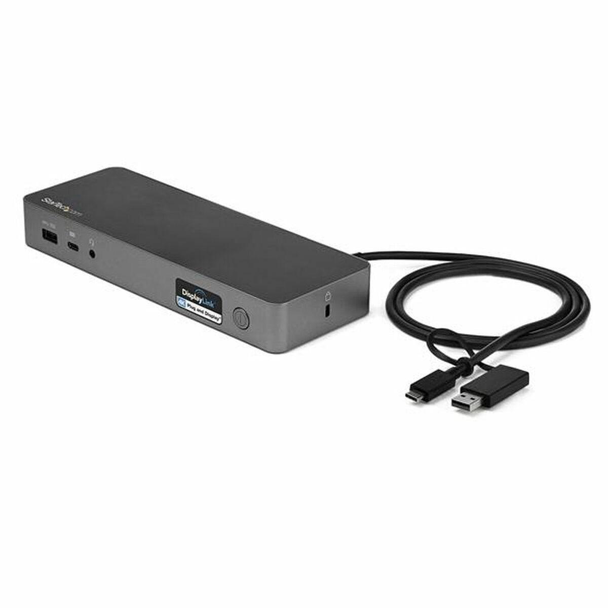 Startech USB-C & USB-A Dock, Hybrid Universal Laptop Docking Station with Dual Monitor Display 4K 60Hz HDMI & DisplayPort, 60W Power Delivery, Gigabit Ethernet, Windows, Mac Chrome - 4K USB Type-C Dock (DK30C2DPPDUE) - Dockingstation - USB-C - 2 x HDMI, 2 x DP - 1GbE - United Kingdom, Europa
