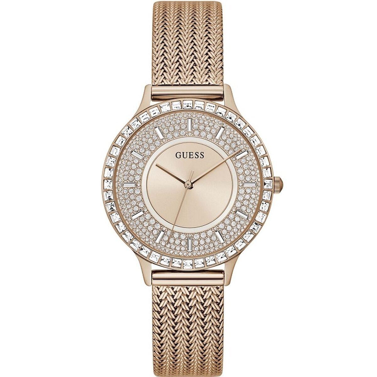 Guess SOIREE dameur - rosenguld, kvarts, Ø 38 mm (OUTLET A)