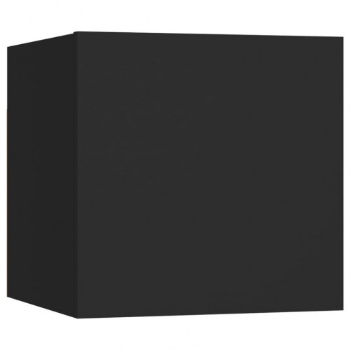 Væghængte tv-skabe 8 stk. 30,5x30x30 cm sort