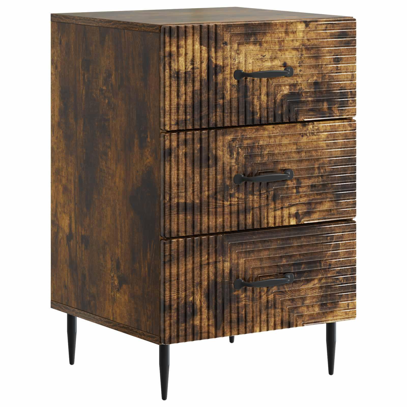 Natskab med skuffe Røget eg 43 x 41 x 66,5 cm Konstrueret træ
