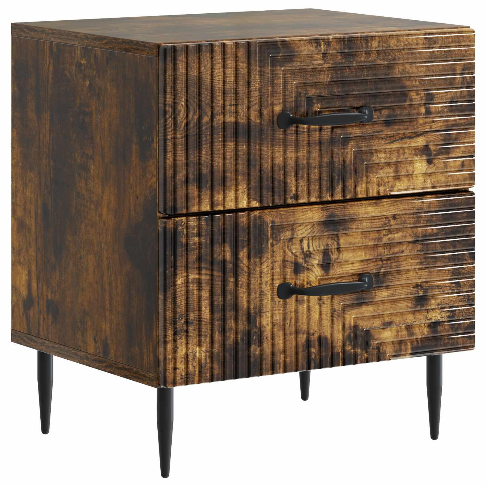Natskab med skuffe Røget eg 43 x 34,5 x 47,5 cm Konstrueret træ