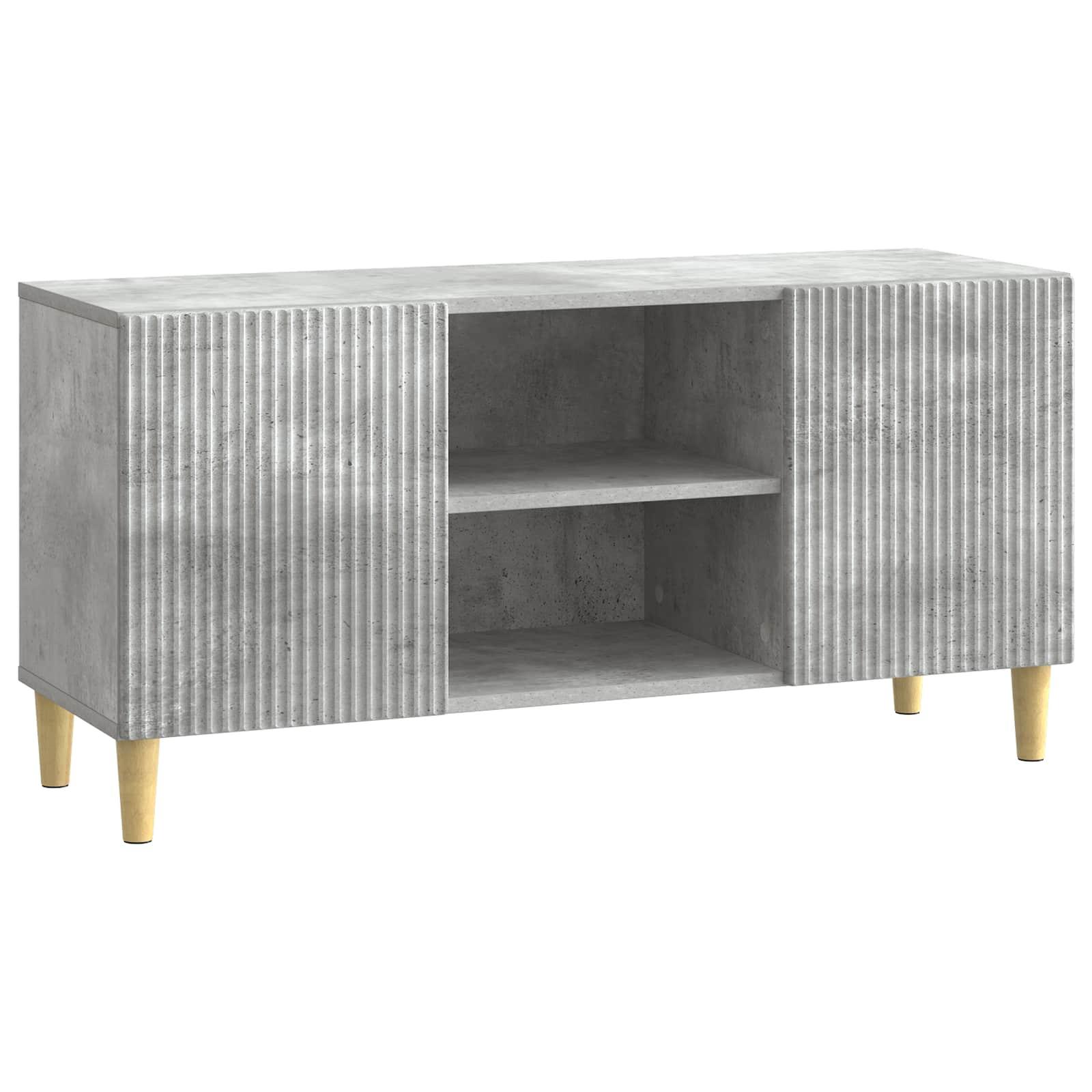TV-skab Betongrå 102 x 34,5 x 50 cm Konstrueret træ