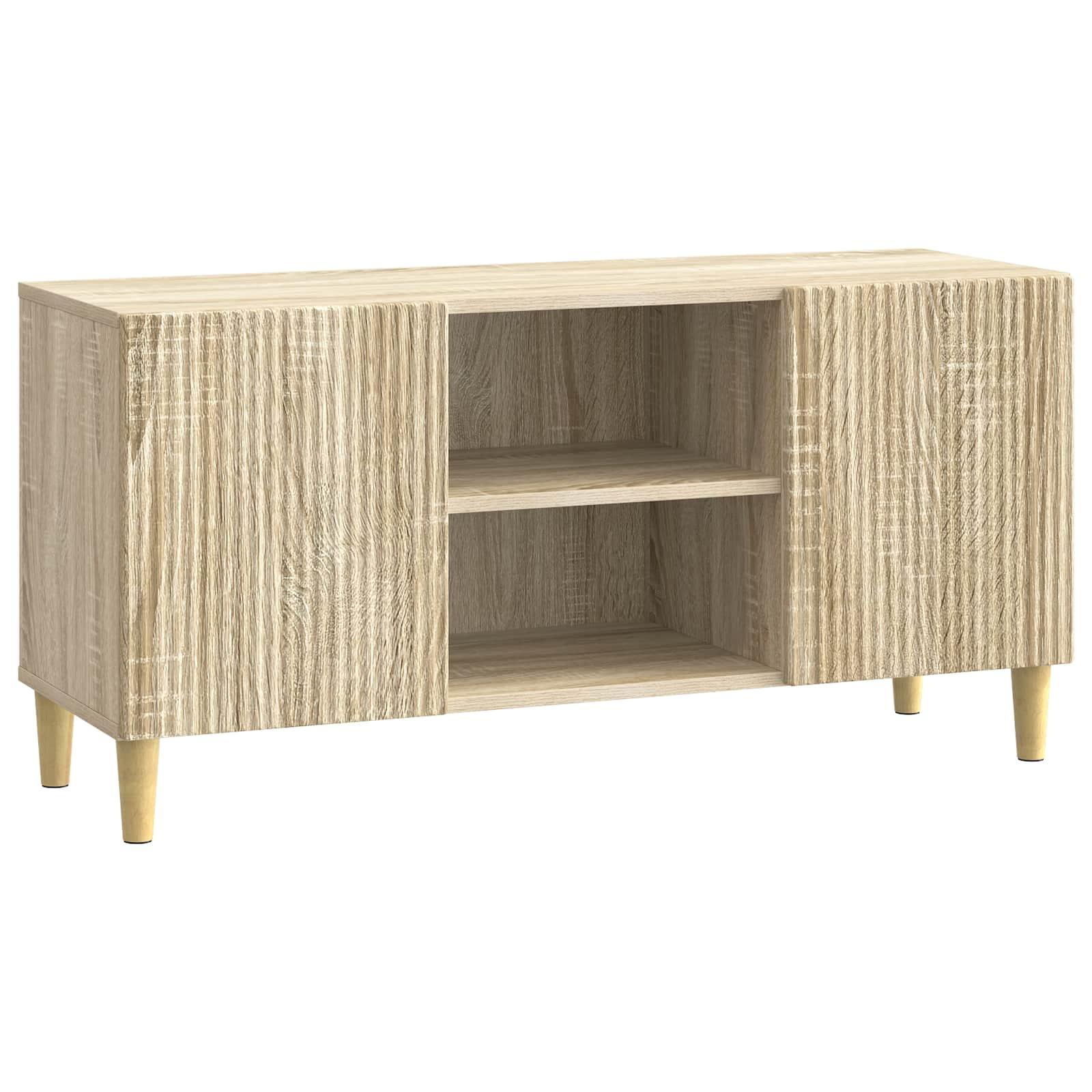 TV-bord i Sonoma-eg 102 × 34,5 × 50 cm - konstrueret træ