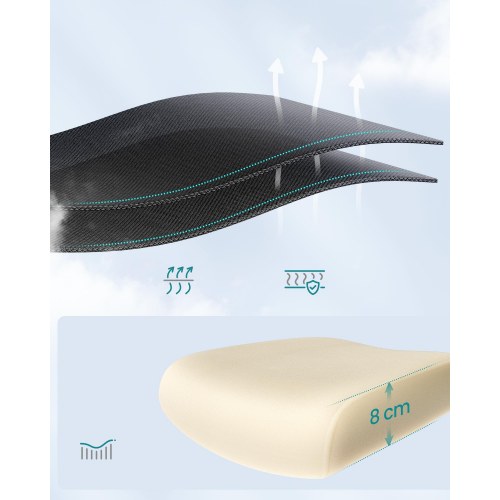 Ergonomisk mesh kontorstol med dynamisk lændestøtte og justerbar nakkestøtte – blæksort (OBN041B01)