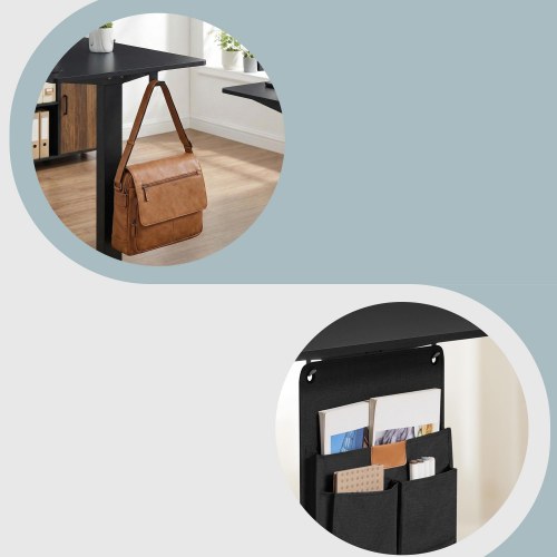 Elektrisk hæve‑sænkebord 160,1 × 70,1 cm – 4 memoryhøjder, hjemmekontor, sort