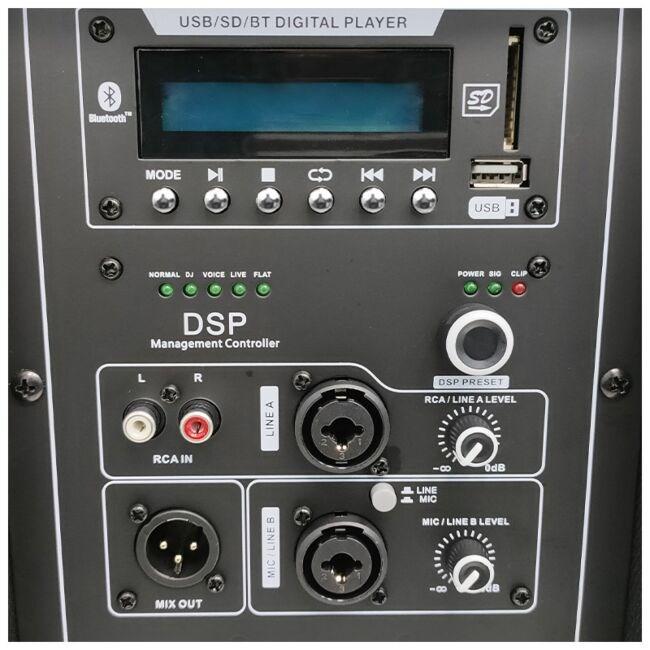 SPX15 DSP aktiv PA-højttaler 15" med USB/SD/BT