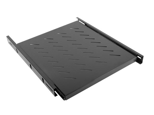Lanberg AK-1007-B justerbar 19" rackhylde - 1U, 60 kg, sort