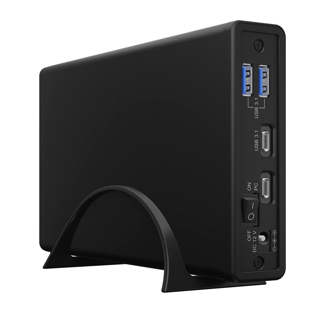 RAIDSONIC ICY BOX IB-382H-C31 - eksternt kabinet til 2,5"/3,5" HDD/SSD, USB 3.1, sort billede