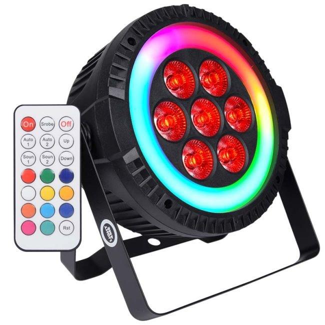 Light4Me Ringo PAR scenelys med LED‑ring – RGB