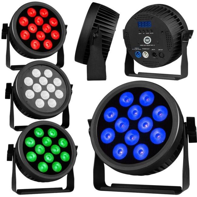 Light4Me CREE ALU Quad Par 12 – LED par-lys til studiebelysning