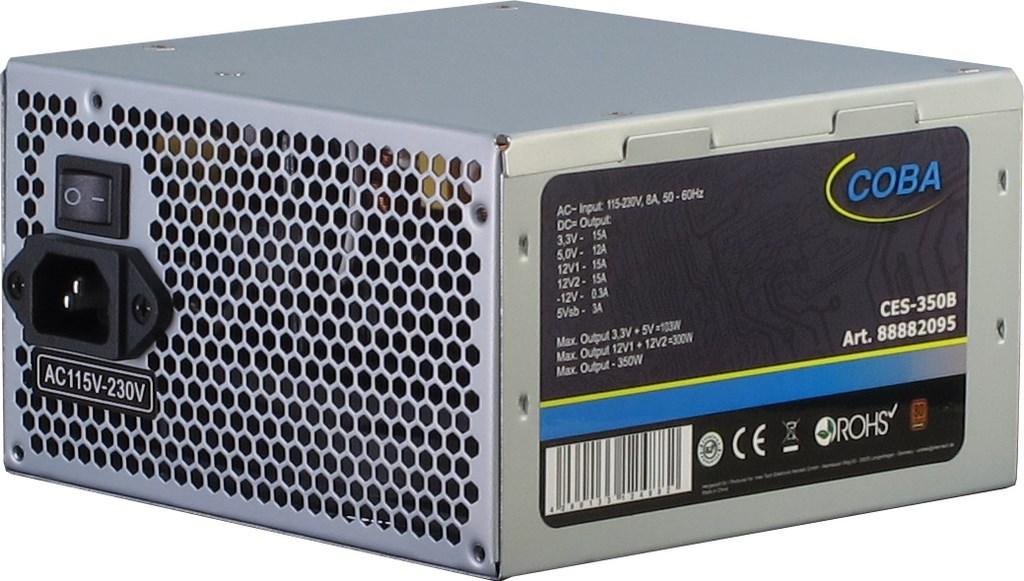 Inter-Tech Coba CES-350B ATX strømforsyning 350 W - sølv billede