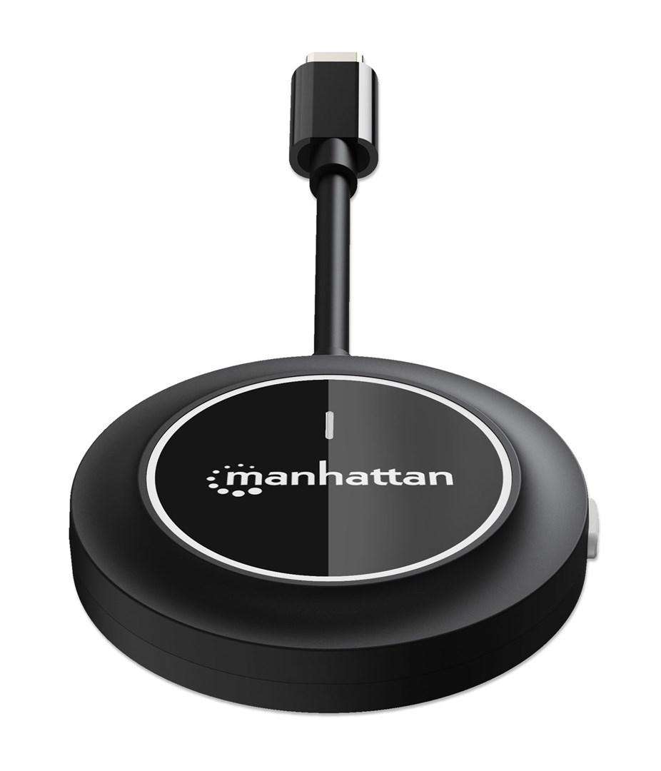 Manhattan 1080p trådløs HDMI-displayadapter med USB-C sender – kræver receiver fra #208420 Wireless HDMI Presentation Kit, sort billede