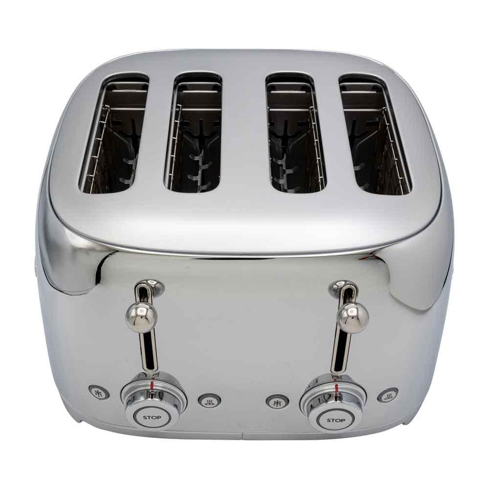 SMEG TSF03SSEU brødrister - 4 skiver, krom billede