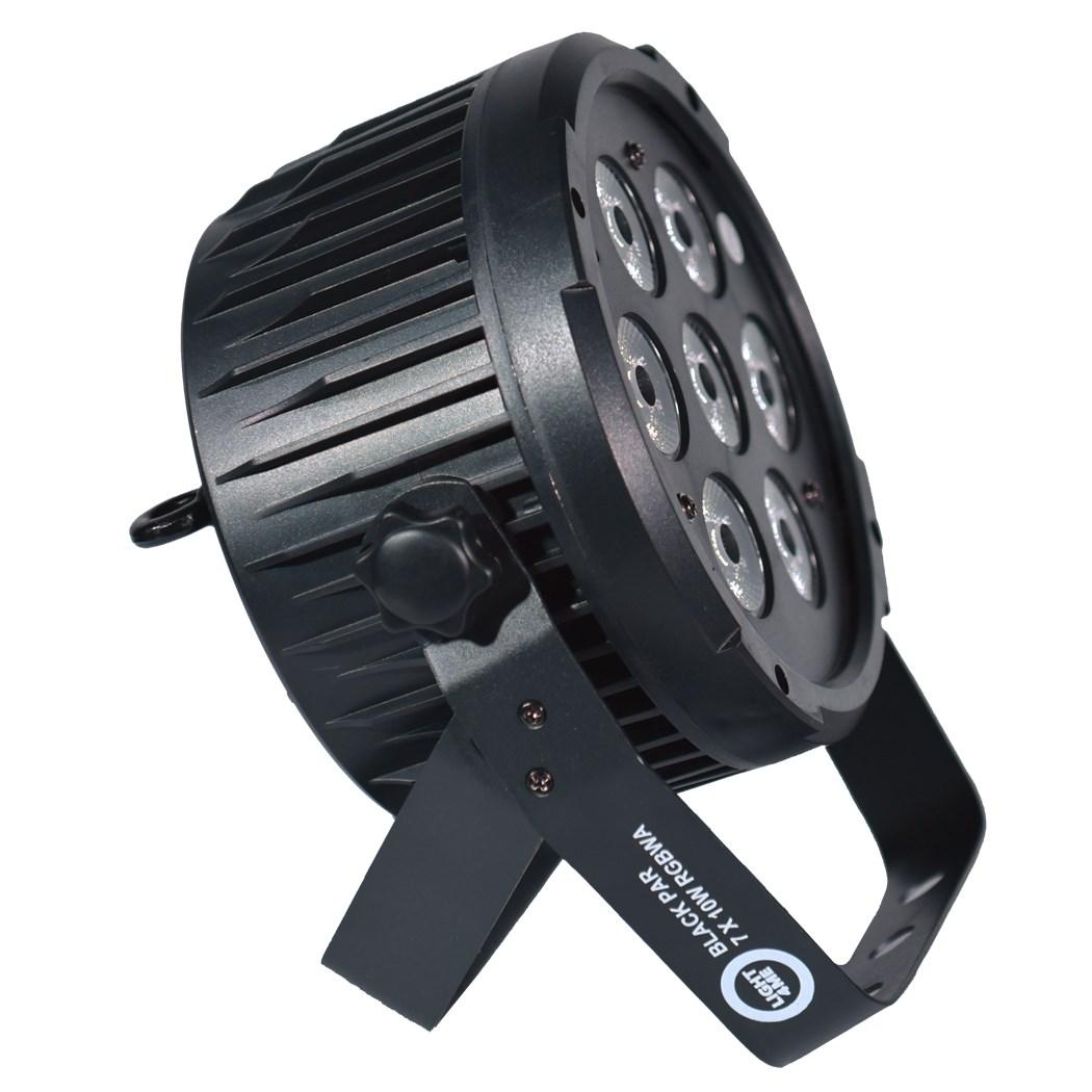 Light4Me Black PAR 7x10W RGBWA LED – kraftig og let studielampe