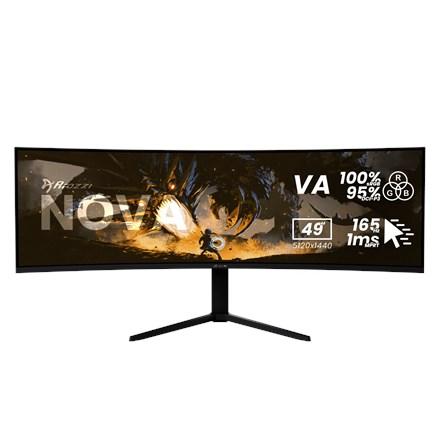 Arozzi Nova 49" buet VA gamer-skærm - 165 Hz, sort billede