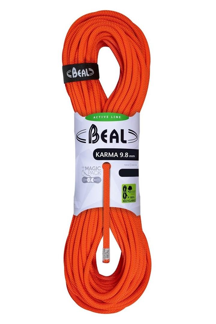 Beal Karma klatretov 9,8 mm - 50 m, ensfarvet orange