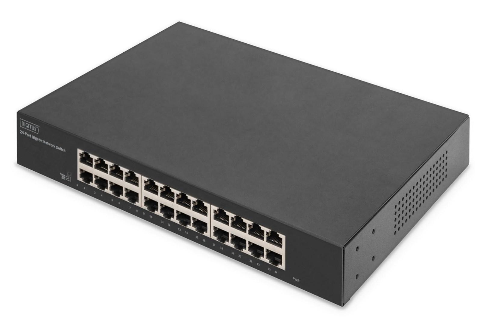 DIGITUS 24-port gigabit switch, 19" rack – unmanaged