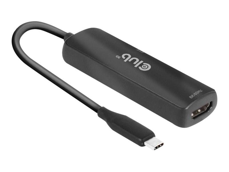 Club 3D CAC-1588 USB-C til HDMI aktiv adapter – 8K 60 Hz / 4K 120 Hz, HDR10+, DSC 1.2, Power Delivery 3.0 billede