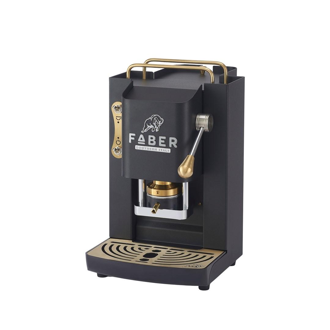 FABER Faber Pro Deluxe - espressomaskine, sort med messingdetaljer
