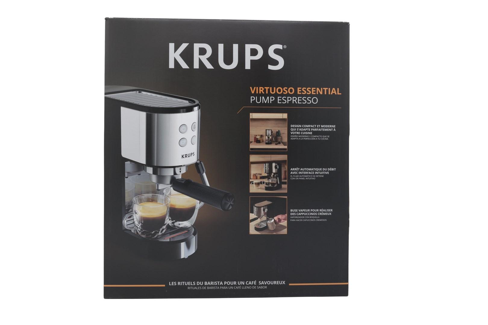 Krups XP441810 Virtuoso Essential espressomaskine - rustfrit stål