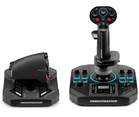 Thrustmaster Sol-R 4 HOTAS - sort USB joystick + gashåndtag til PC billede